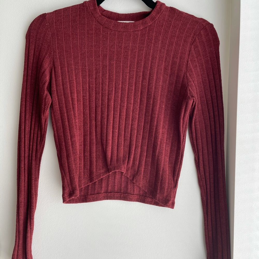 LA HEARTS LONG SLEEVE CROP